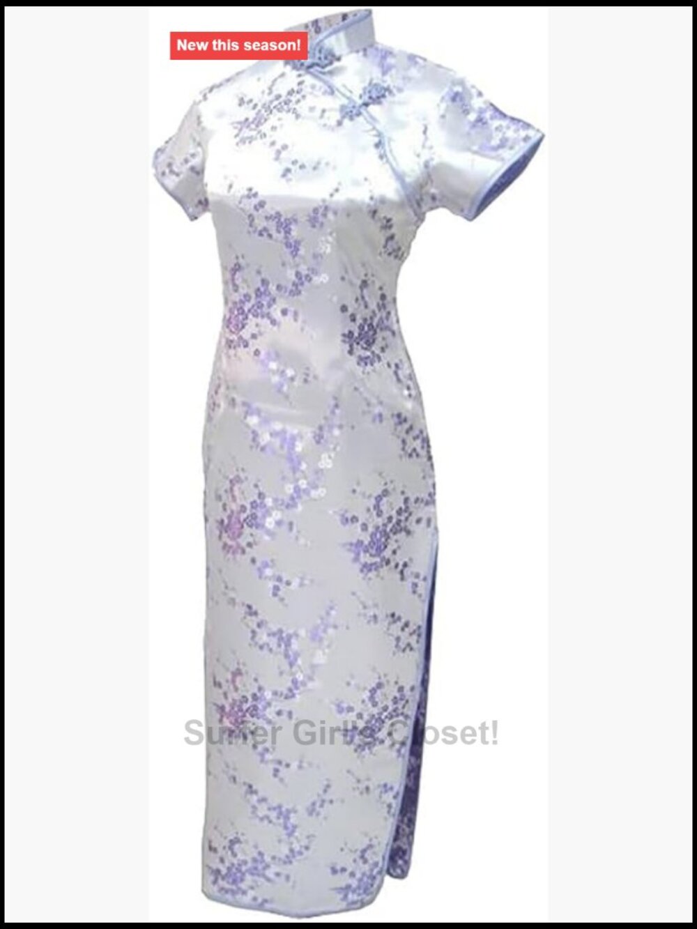 Women's Qipao Cheongsam Prom Dress A-Line Lilac